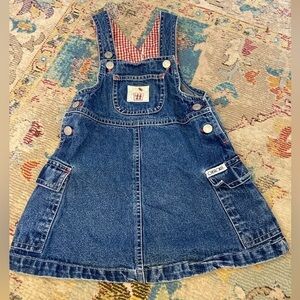 Little Girls Cherokee Blue Denim Jumper Dress Size 2T